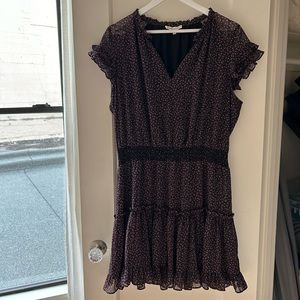 Rebecca Minkoff Smocked Waist Floral Print Dress in XL